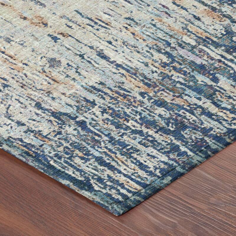 Machine Washable Indoor/ Outdoor Abstract Moxy Chantille Rug