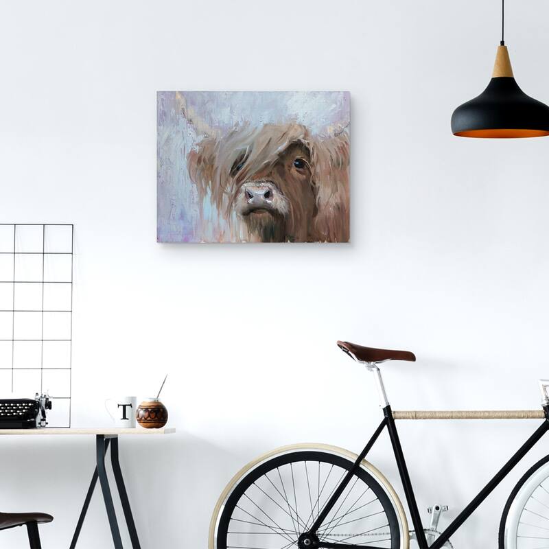 Highland Cutie by Jennifer Stottle Taylor Canvas Art Print