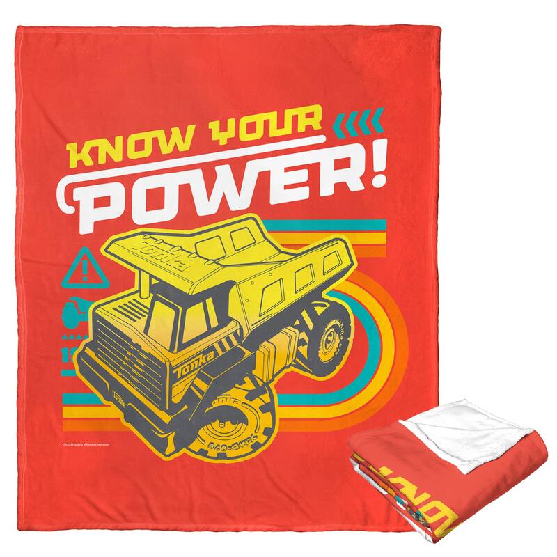 Hasbro Tonka Silk Touch Throw Blanket - 50" x 60" - Know Your Power