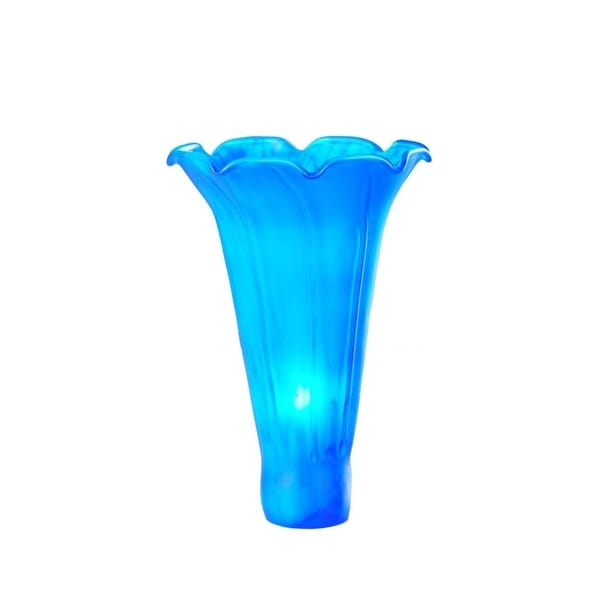 Meyda Tiffany 10202 Replacement Shade - blue lily glass