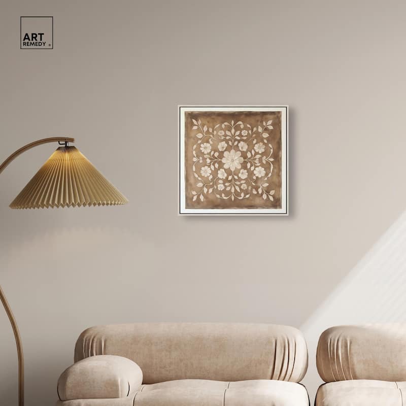 Floral Mandala Canvas by Art Remedy