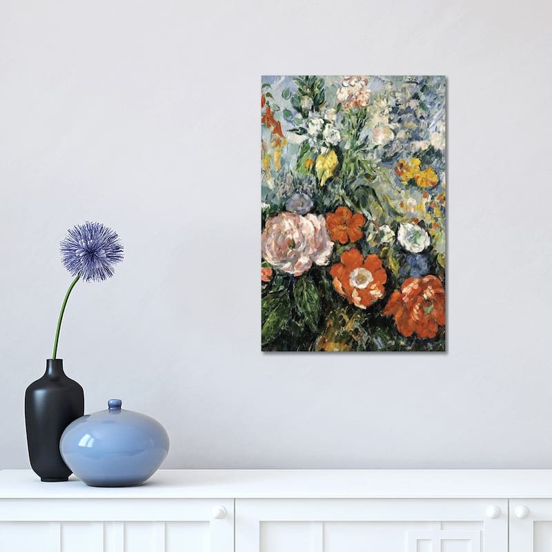 iCanvas "Bouquet of Flowers, 1879-1880 " by Paul Cezanne Canvas Print - 18x12x1.5