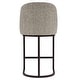 preview thumbnail 80 of 81, Leick Home Upholstered Barrelback Counter Stool with Metal Base
