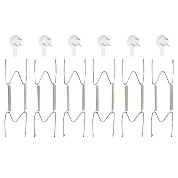 6Pcs Plate Hanger, 6 Inch Stainless Steel for Decorative Plates, Silver