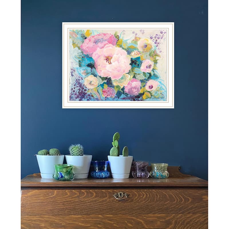 TrendyDecor4U Contemporary "Fresh Florals" Framed Print Wall Art