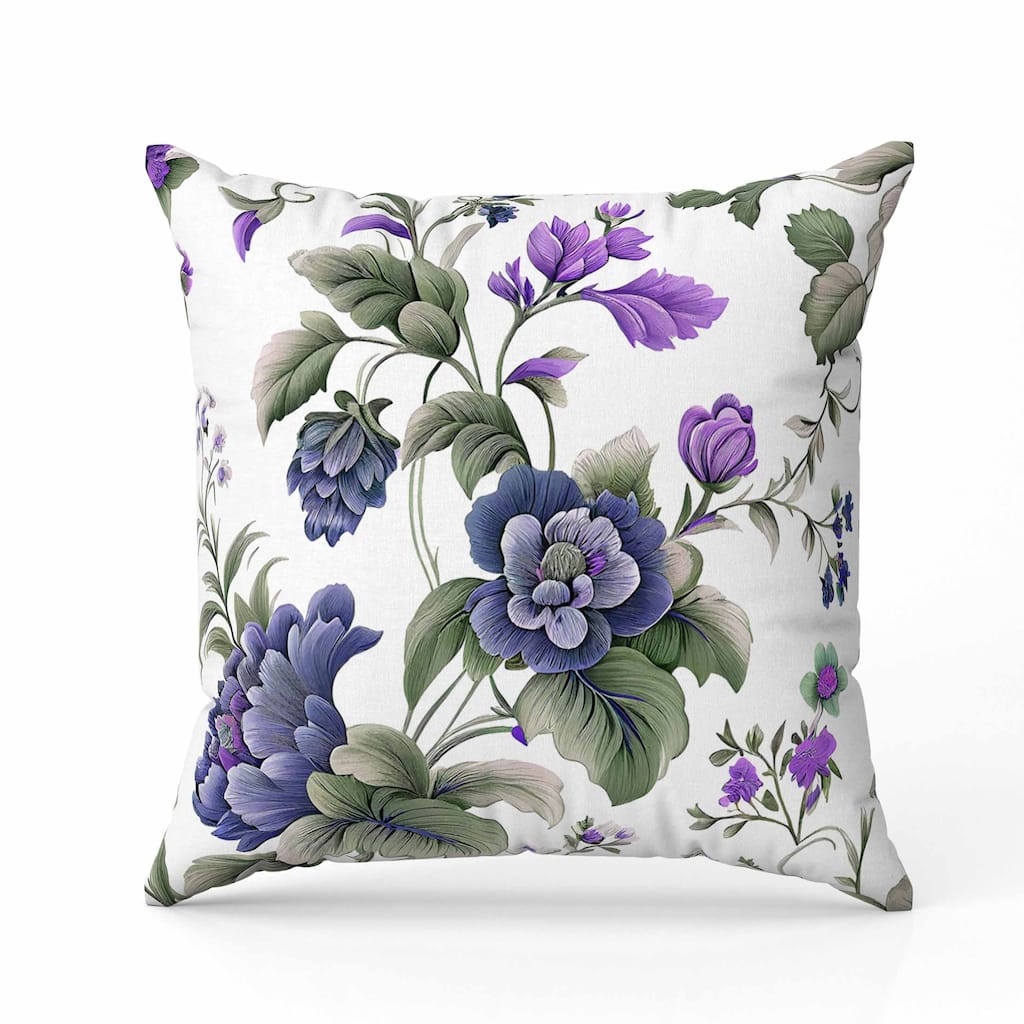 Orchit Magic Faux Suede Reversible Throw Pillow White and Green