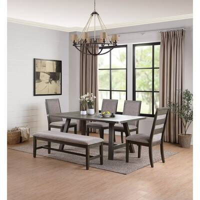 Grey Dining Chair With Upholstered Cushion,Set of 2 - 24"*21"42"