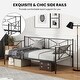 preview thumbnail 5 of 17, Costway Twin Metal Daybed Frame with Slats Classic Mattress Foundation