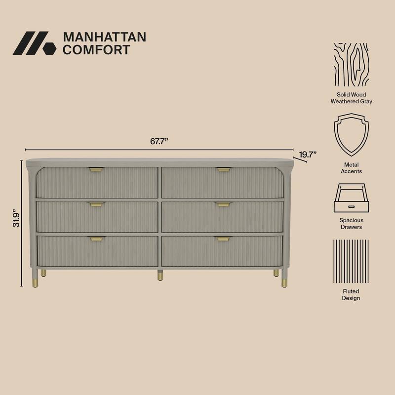 Manhattan Comfort Park 68 Inch Dresser