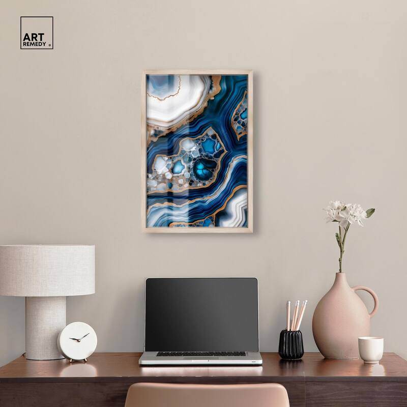 Azure Alveoli I Shadowbox by Art Remedy