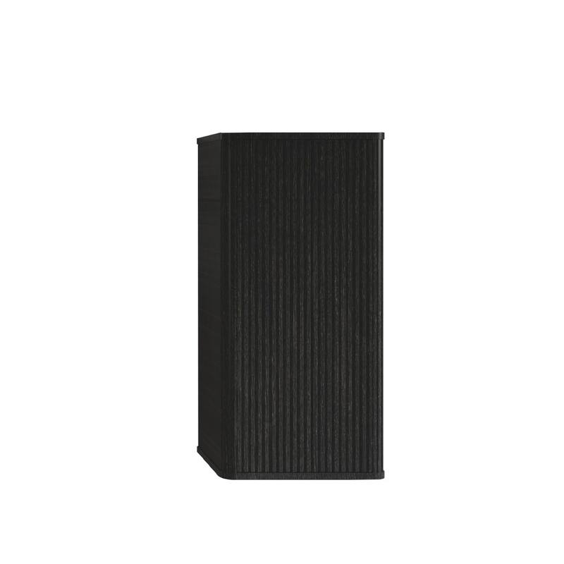 Cc0414S308 Striped Brushed Black Oak Floatingbathroom Floating Side Cabinet