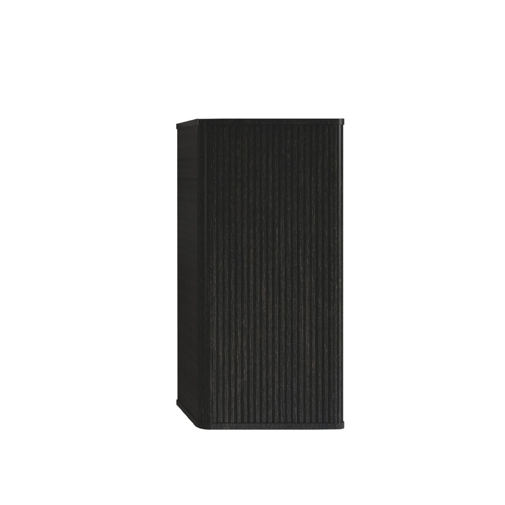 Striped Brushed Black Oak FloatingBathroom Floating Side Cabinet,Wall-mounted Storage Cabinet for Small Spaces,Pre-assembled