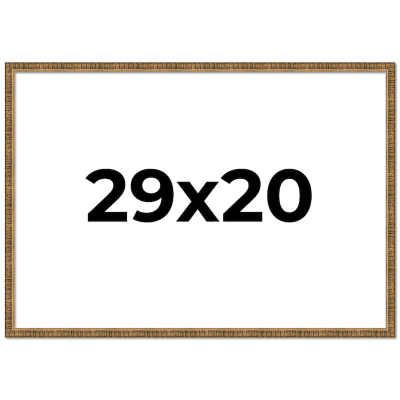 29x20 Frame Gold Kingsley Distressed Solid Wood Picture Frame Width