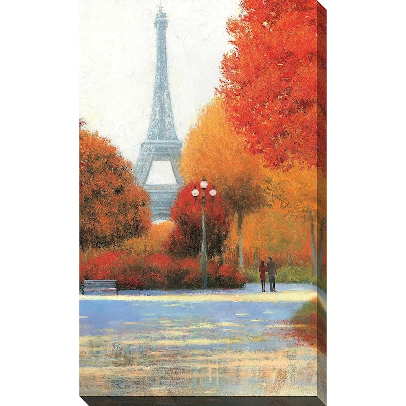 "Autumn in Paris Couple" Print on Canvas