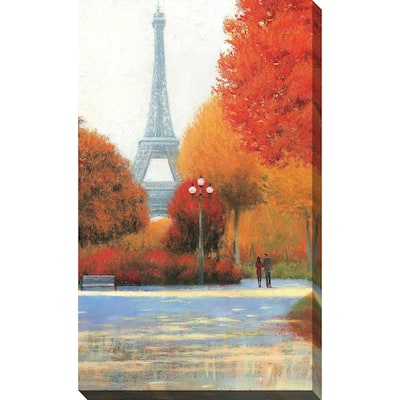"Autumn in Paris Couple" Print on Canvas