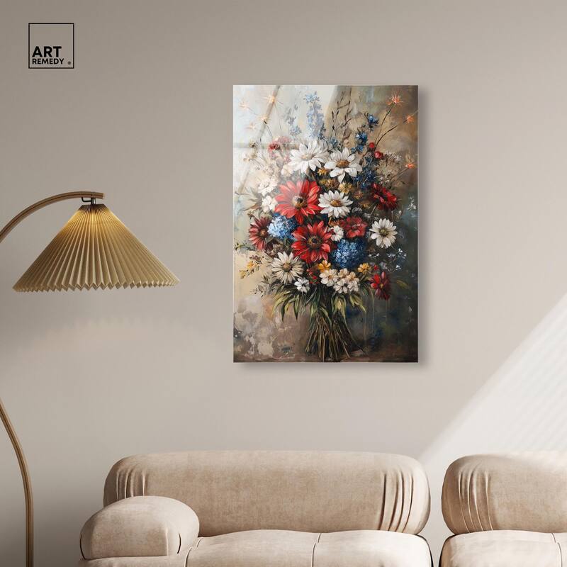 Symphony of Flowers II Acrylic by Art Remedy, Ready to Hang