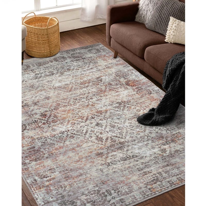 Superior Macaw Lattice Machine Washable Non-Slip Indoor Area Rug