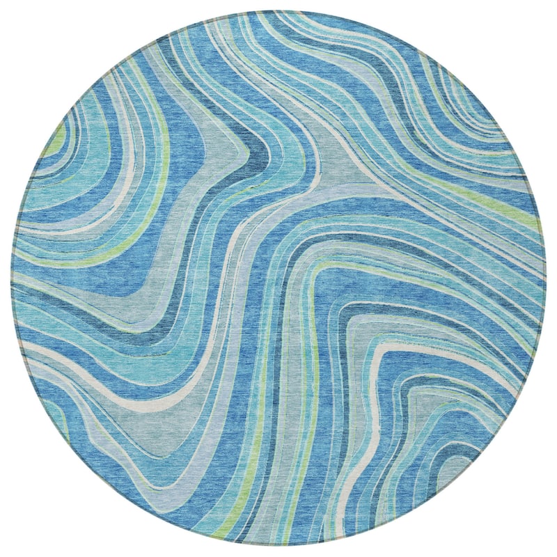 HomeRoots Abstract Transitional Rectangle Outdoor Rug