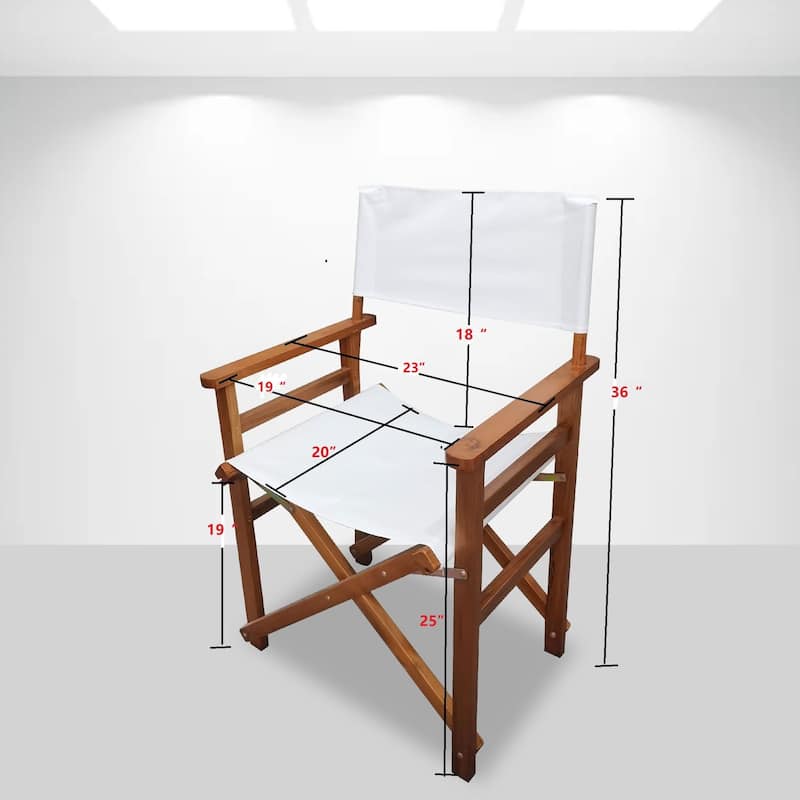 Black Canvas Director's Chair with Foldable Design