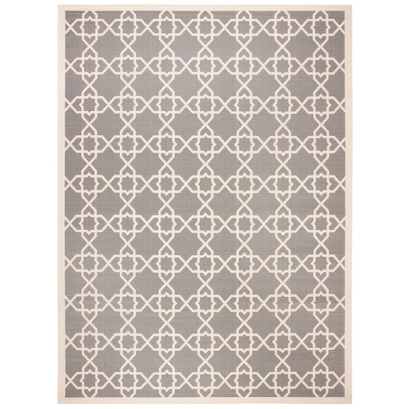 SAFAVIEH Courtyard Lawanda Trellis Indoor/ Outdoor Waterproof Patio Backyard Rug