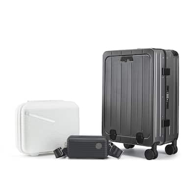 Aluminum Frame 20 Inch with Front Open Carry-on Luggage