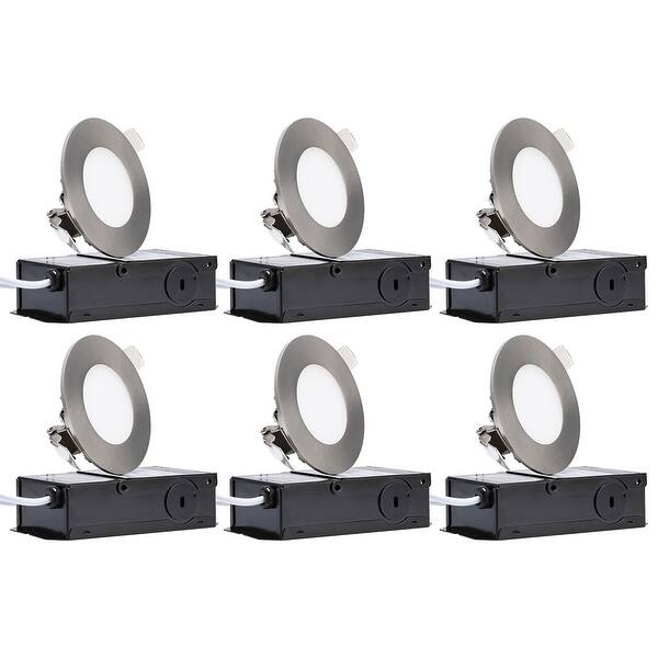 7W 3 Inch Ultra-Thin LED Recessed Lights with J-Box, Dimmable ...