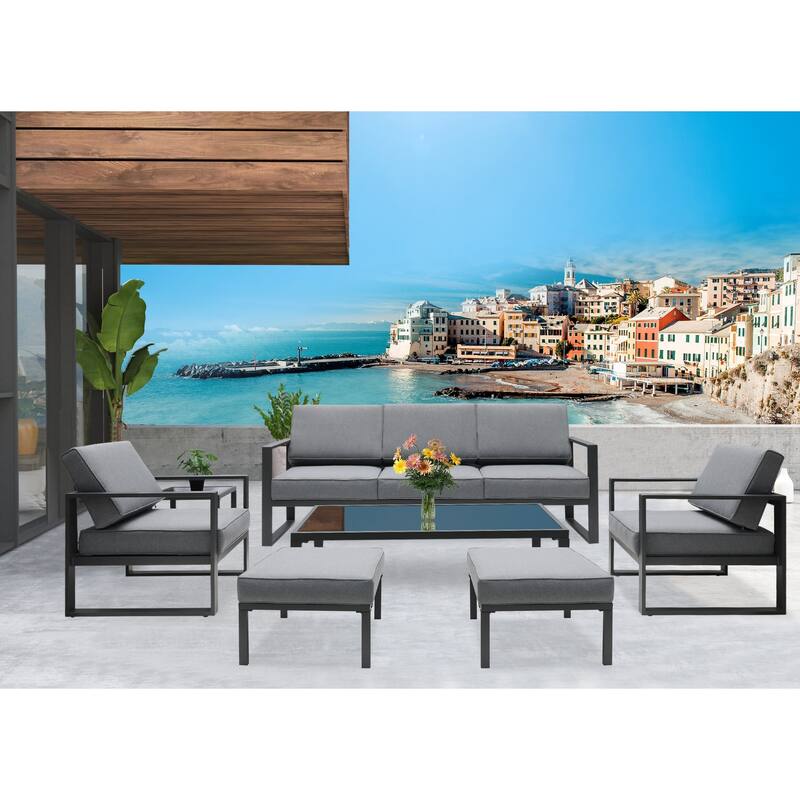 Royalcraft 7-Piece Aluminum Patio Conversation Set