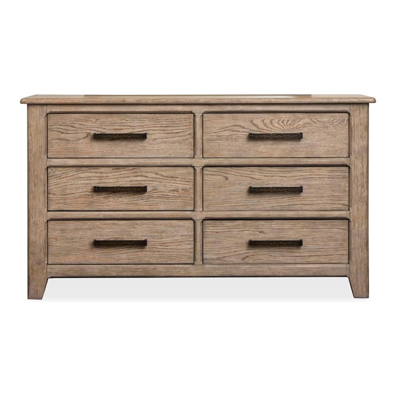 Magnussen Home Claremont Smokey Taupe Dresser with Landscape Mirror