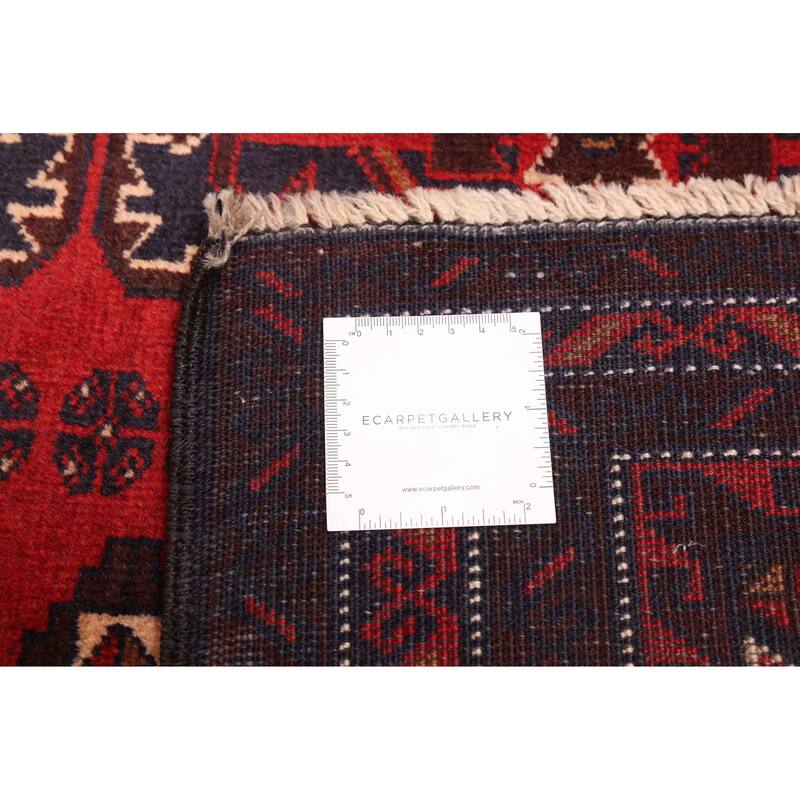 ECARPETGALLERY Hand-knotted Teimani Red Wool Rug - 3'9 x 6'6