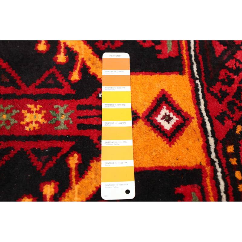 ECARPETGALLERY Hand-knotted Baluch Orange, Red Wool Rug - 3'0 x 5'6