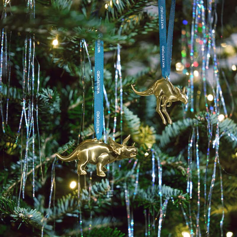 Waterford Christmas Triceratops Golden Ornament