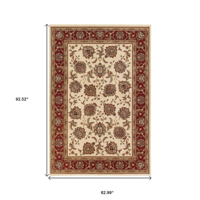 HomeRoots Oriental Traditional Rectangle Area Rug