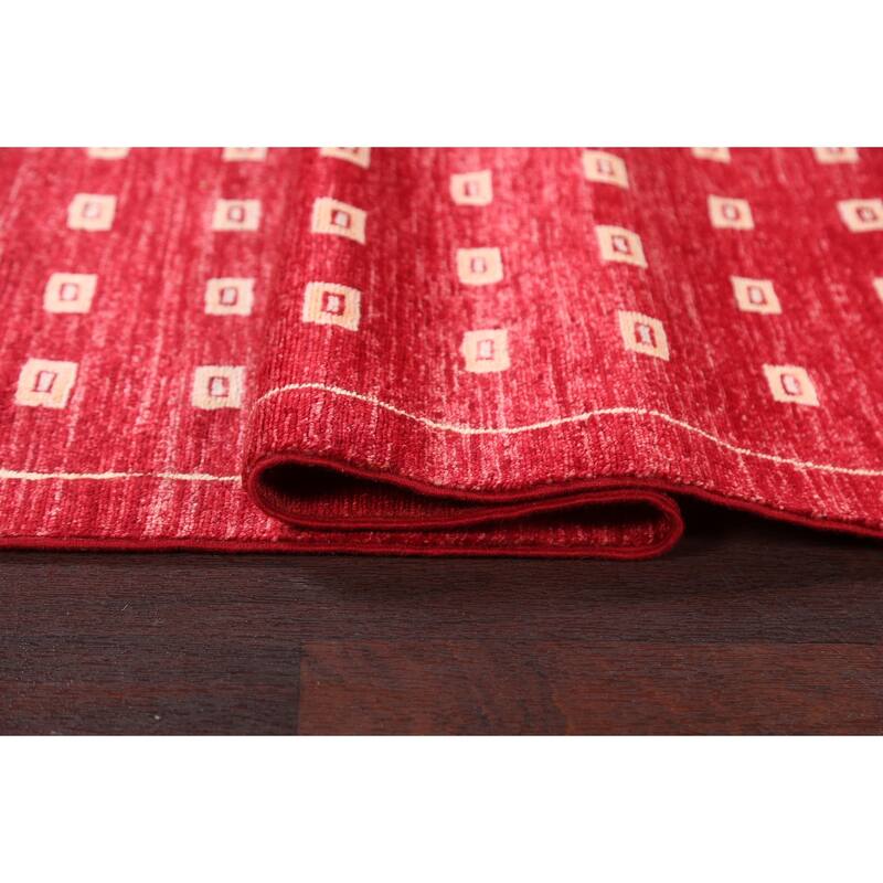 Oriental Gabbeh Kashkoli Wool Runner Rug Hand-knotted Staircase Carpet - 2'9" x 8'1"