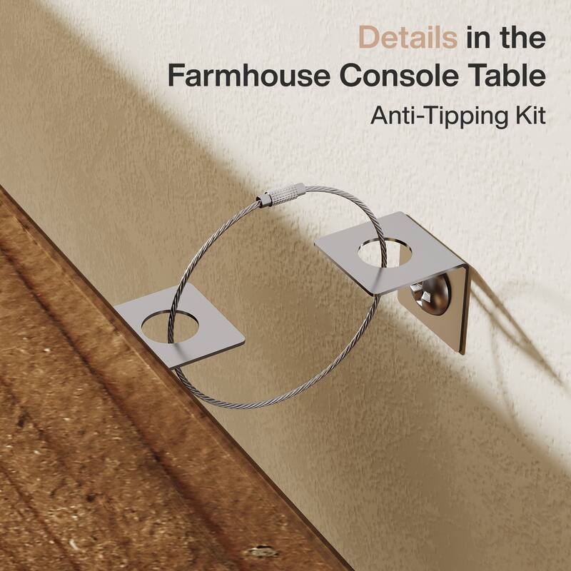 63" Farmhouse Console Table for Living Room