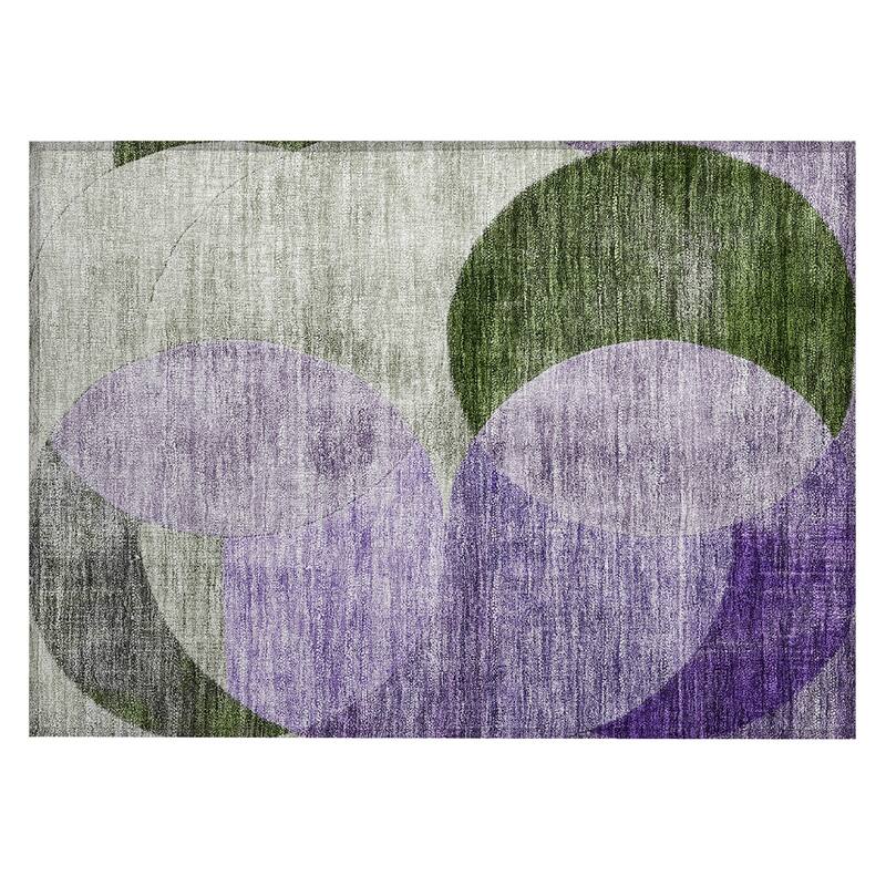 Machine Washable Indoor/ Outdoor Contemporary Deco Chantille Rug