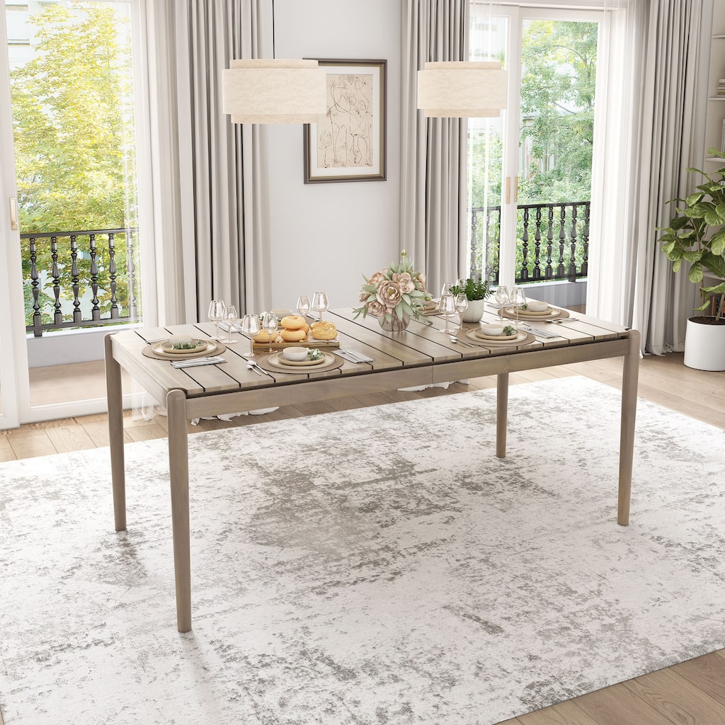 Roesler Acacia Wood 6 Seater Dining Table by Christopher Knight Home - 68.25" W x 33.5" D x 30.5" H