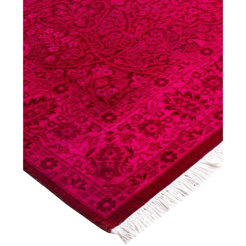 Overdyed One-of-a-Kind Hand-Knotted Area Rug - Pink - 4' 9" x 10' 2"