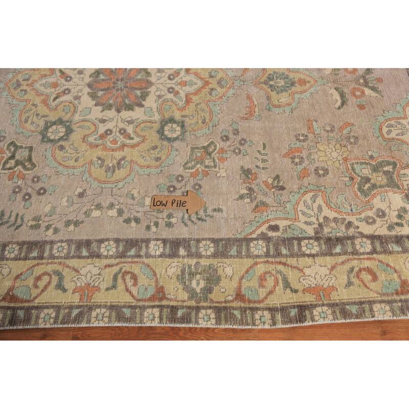 Medallion Tabriz Persian Area Rug Oriental Floral Handmade Wool Carpet - 6'8"x 9'7"