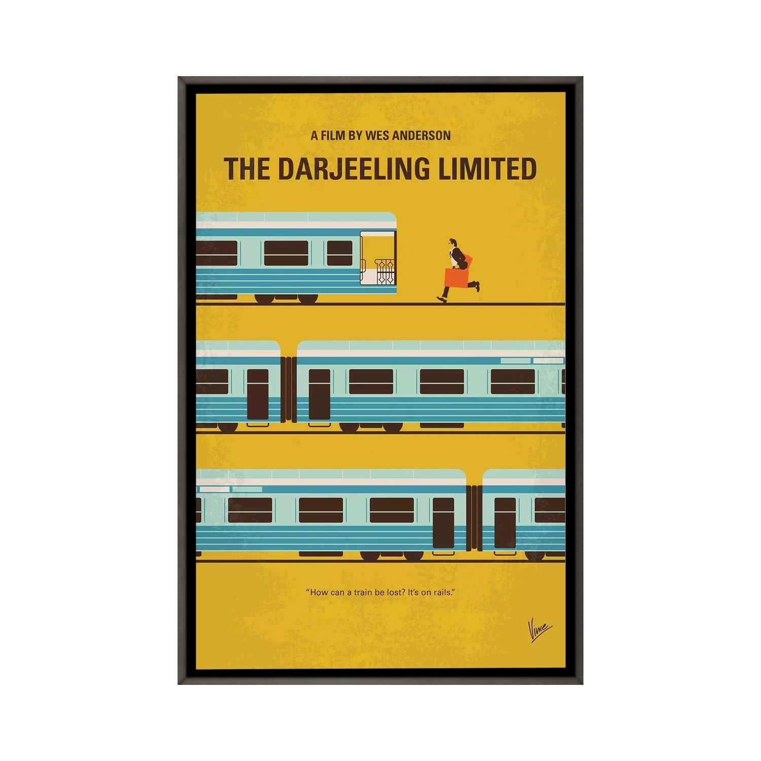 The Darjeeling Limited Minimal Movie Pos - Canvas Wall Art