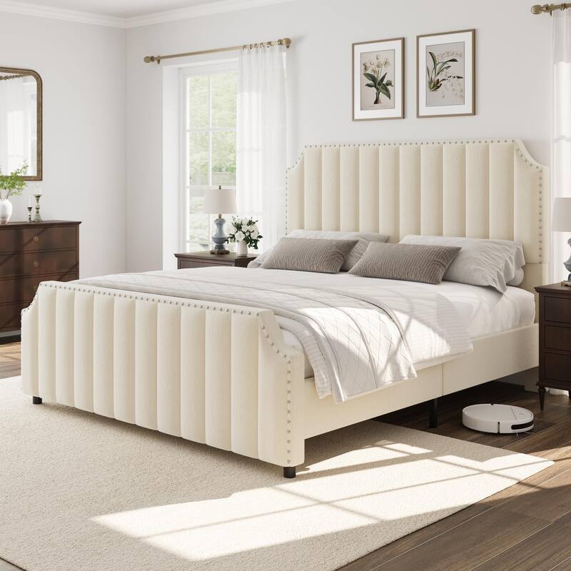 Platform Bed Frame with 50.2" Headboard