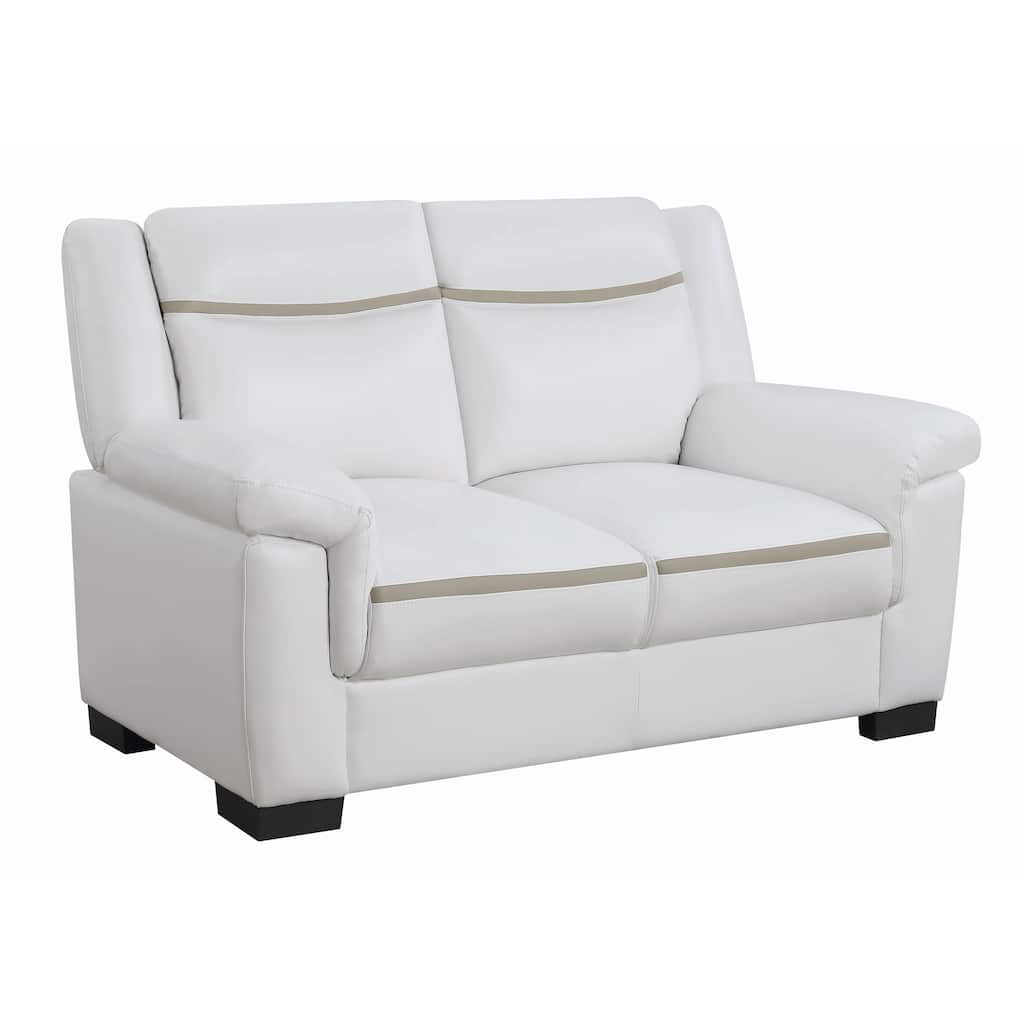 Arabella Upholstered Padded Arm Loveseat - 59" x 35" x 36.5"