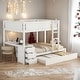 preview thumbnail 1 of 10, Full-Over-Full Bunk Bed with Twin size Trundle, Storage and Desk White