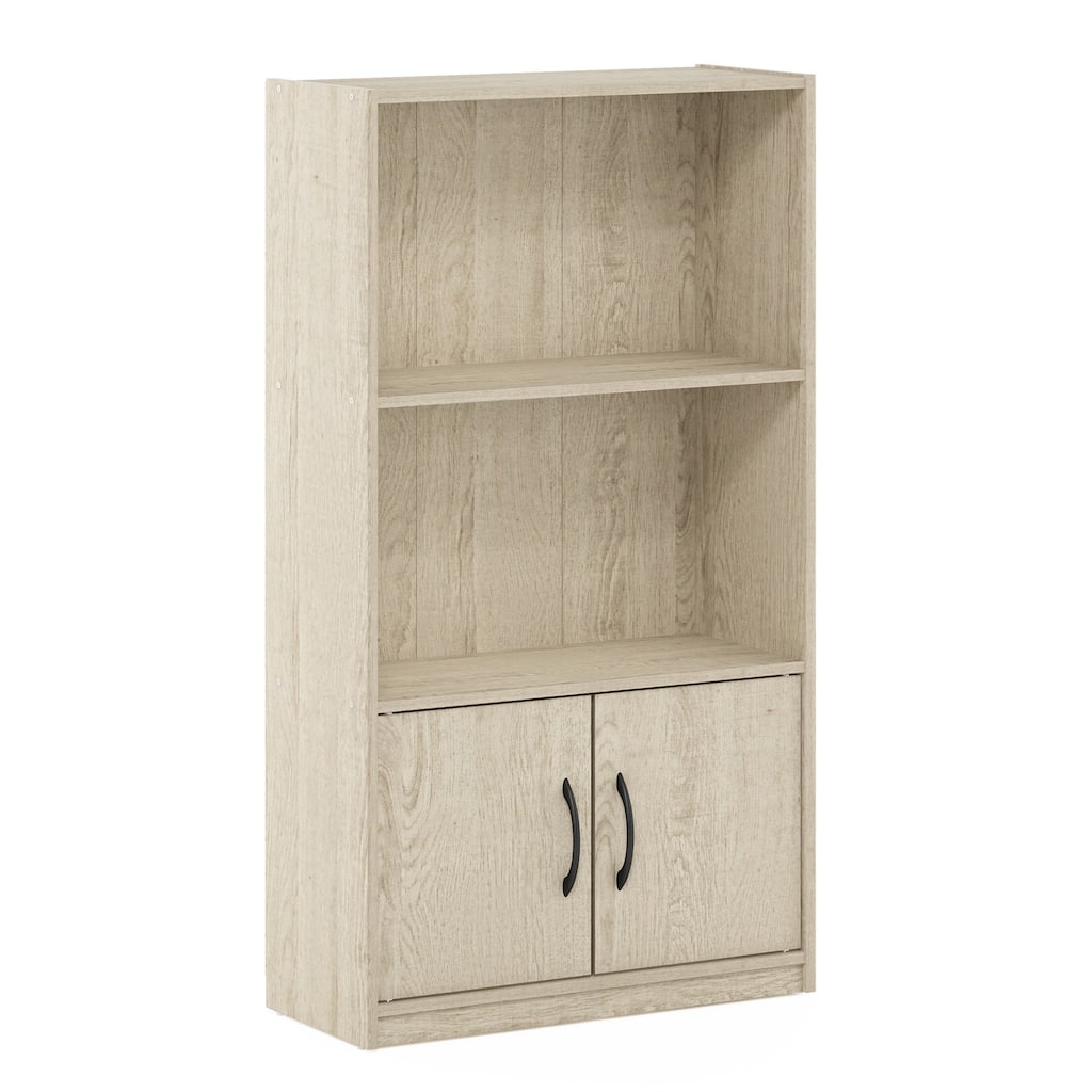 39.5 in. Tall Dark Pine Wood 2-Shelf Bookcase