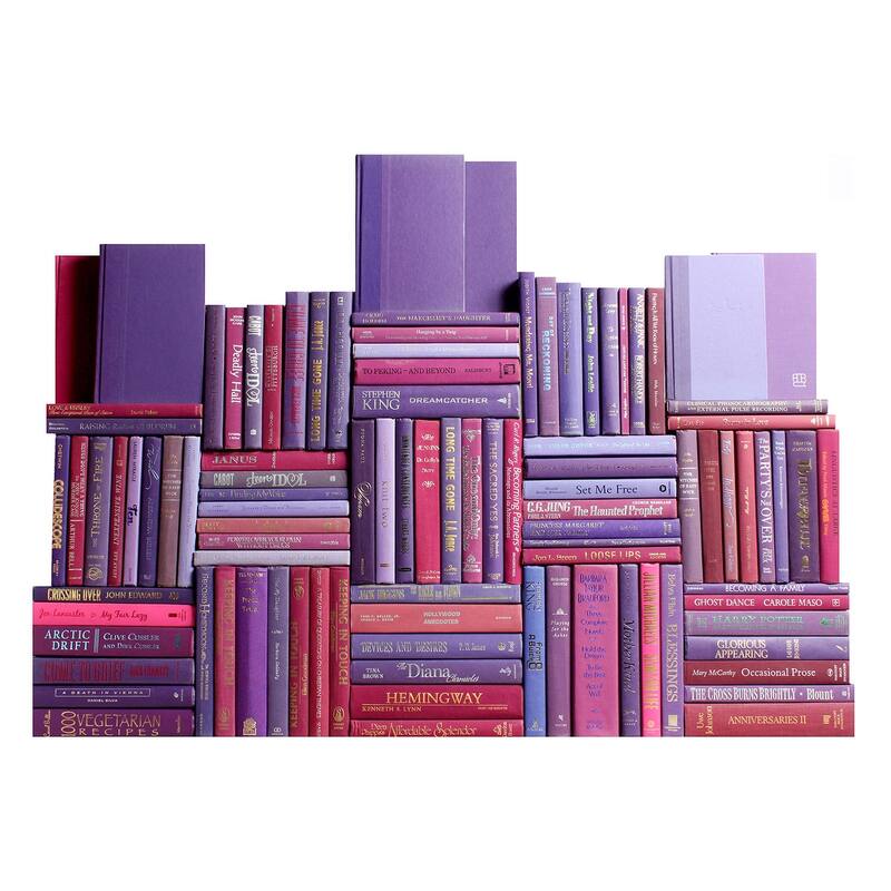 Books Purple Decorative Accessories: Berry Book Wall, S/100