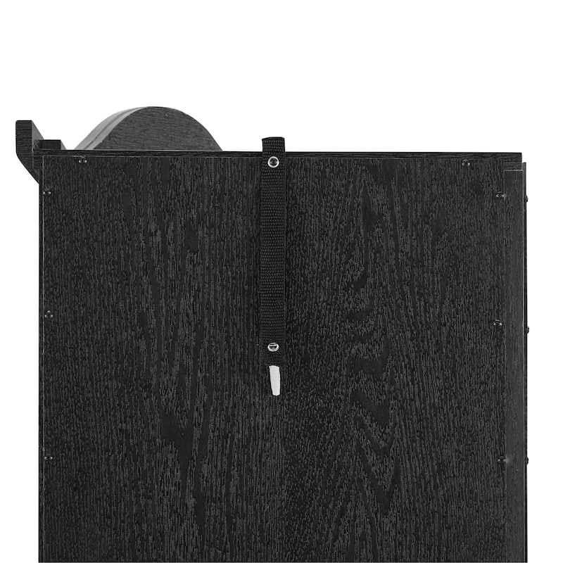 Lighted Corner Curio Cabinet, Glass Display Cabinet with Adjustable Shelves, Accent Cabinet with Curved Top Carving