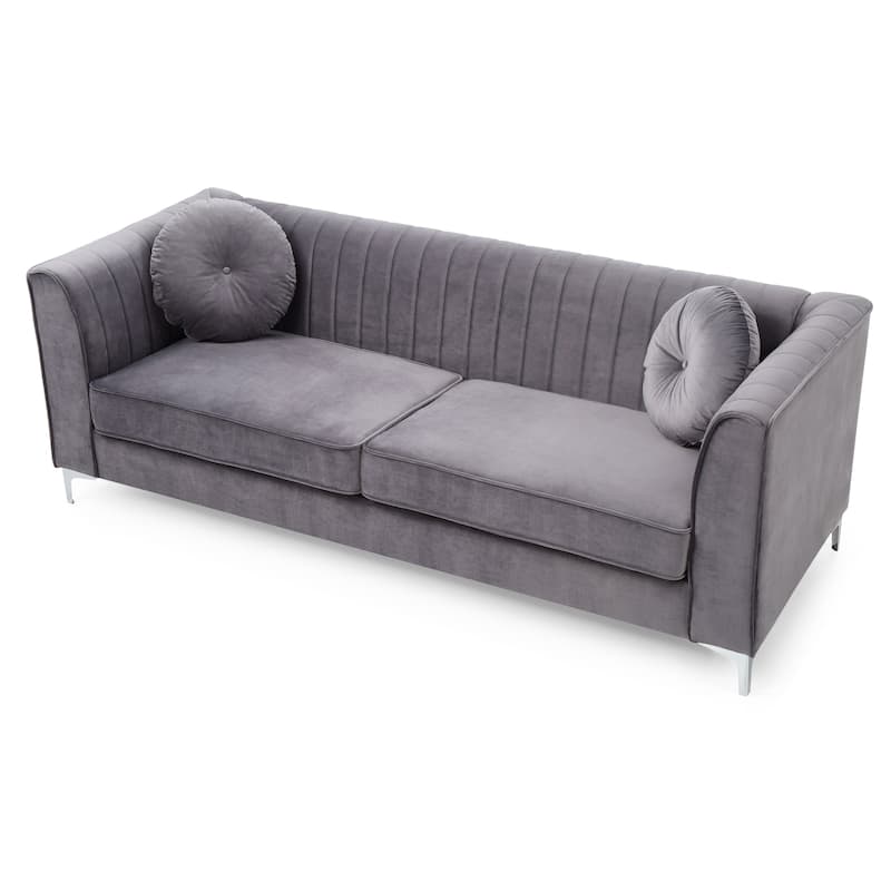 Delray Velvet Tufted Sofa