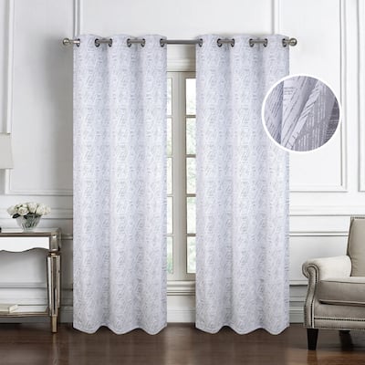 Amara Geometric Window Curtain Panel Pair