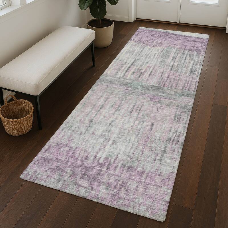 Machine Washable Indoor/ Outdoor Modern Ombre Chantille Rug