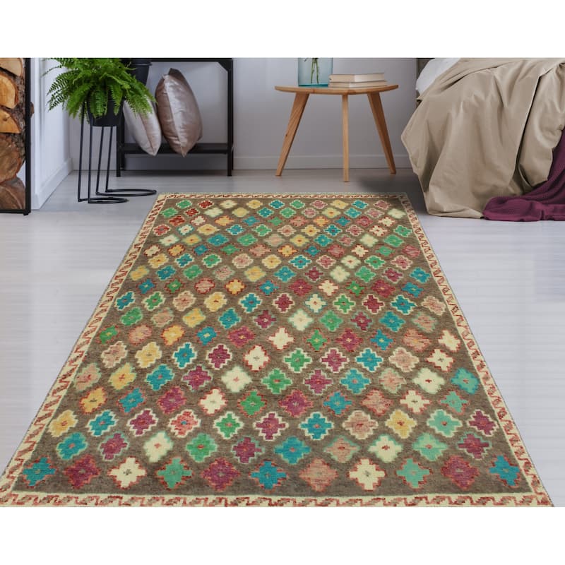 Balochi Agustin Brown/Ivory Rug - 3'3" x 5'0"