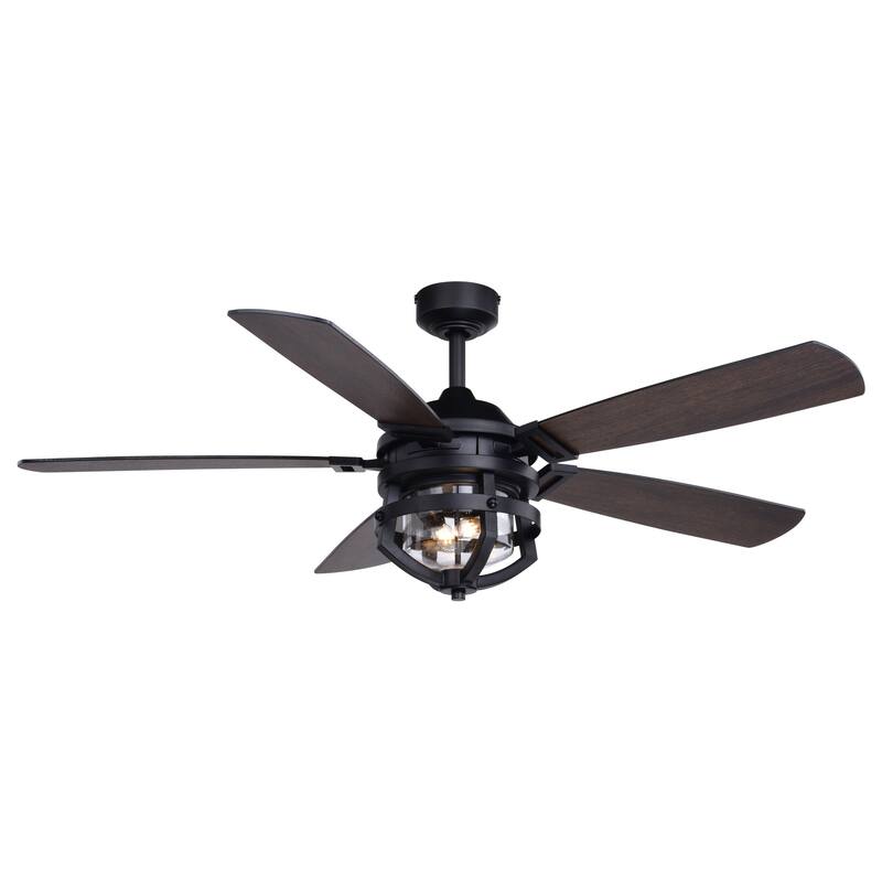 Barnes 54 in. Farmhouse Outdoor Ceiling Fan with Light Kit and Remote